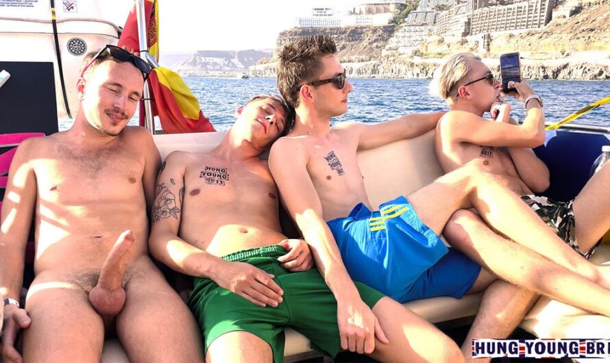 HungYoungBrit – Sex-Crazed Public Bareback Boat Party